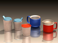 Hospital Plasticware - A range of plates, cups and plate covers for the hospital catering industry.